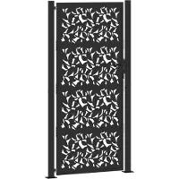vidaXL havelåge sort 100x200 cm stålbladdesign