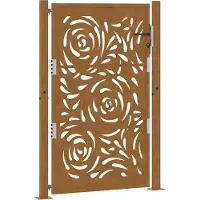 vidaXL havelåge 100x150 cm vejrbestandigt stål flammedesign