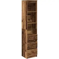 vidaXL højskab 37,5x35x180 cm konstrueret træ antikt træ