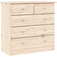 vidaXL kommode ALTA 77x35x73 cm massivt fyrretræ