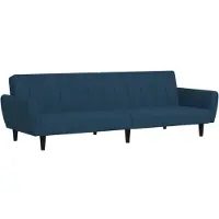 vidaXL 2-personers sovesofa fløjl blå