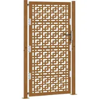 vidaXL havelåge 100x175 cm vejrbestandigt stål med krydsdesign