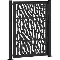 vidaXL havelåge 105x130 cm stål spor design sort