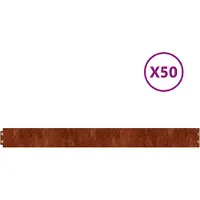 vidaXL plænekanter 50 stk. 10x103 cm fleksibel cortenstål