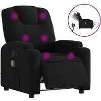 vidaXL eldrevet massagestol stof sort
