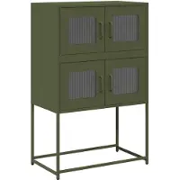 vidaXL højskab 68x39x107 cm stål olivengrøn