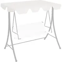 vidaXL Baldakin Til Havegynge - Hvid / 188/168 x 145/110 cm
