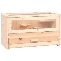 vidaXL hamsterbur 60x30x35 cm massivt fyrretræ