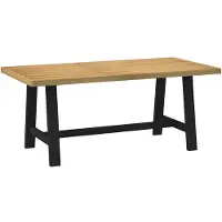 vidaXL Spisebord Noain U-Formede Ben 180X90X75 Cm Massivt Træ Fyrretræ - a-shaped / 180 cm