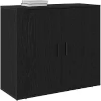 vidaXL Skænk Sort eg 80 x 33 x 70 cm Konstrueret træ