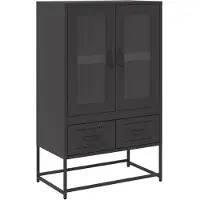 vidaXL skab 68x39x111,5 cm stål sort