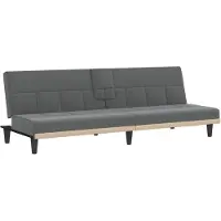 vidaXL Sovesofa Med Kopholdere Stof - Mørkegrå