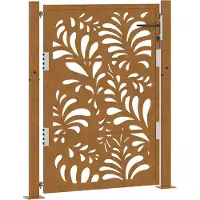 vidaXL havelåge 100x125 cm vejrbestandigt stål bølgedesign