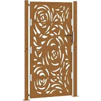 vidaXL havelåge 100x175 cm vejrbestandigt stål flammedesign
