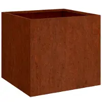 vidaXL Plantekasser Cortenstål - 1 / Forvitret stål/Brun / 49 x 47 x 46 cm