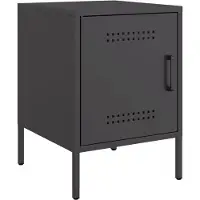 vidaXL Sengeborde 36x39x50,5 Cm Stål - 1 / Sort