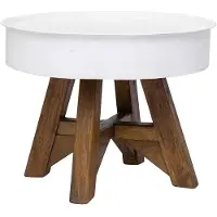 vidaXL Sofabord 60x45 Cm Blandet Genbrugstræ - Hvid