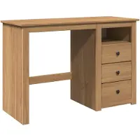 vidaXL skrivebord PANAMA 112x45x75 cm massivt fyrretræ