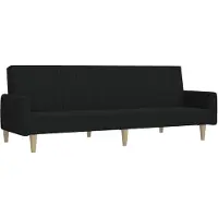 vidaXL 2-personers sovesofa stof sort