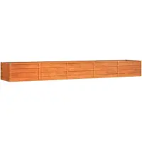 vidaXL Højbed Cortenstål - 400 x 80 x 45 cm