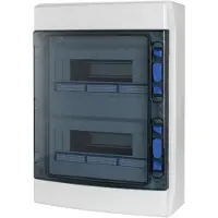 Eaton 174198 IKA-2/24-ST Lille fordelingstavle Overflademonteret Antal delinger = 12 Antal rækker = 2 Indhold 1 stk