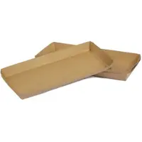 Øvrige Pølsebakke,200x90x20mm Pap, brun, pakke a 100 stk Fødevaregodkendt