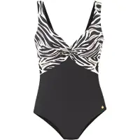 LASCANA Badedragt creme / sort / hvid