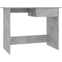 vidaXL skrivebord 100x50x76 cm konstrueret træ betongrå