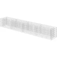 vidaXL gabion-højbed 360x50x50 cm galvaniseret stål