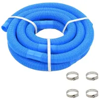 vidaXL poolslange med klemmer 38 mm 6 m blå