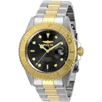Invicta Herreur 29948 Pro Diver Sort/Gul guldtonet stål Ø43 mm