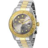 Invicta Herreur 29950 Pro Diver Grå/Gul guldtonet stål Ø43 mm