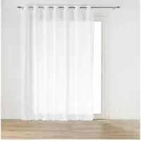 Douceur D`Interieur firana på gennemsigtige ringe, linnedlook HALTONA 240 x 240 cm