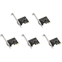 Exogio 5X Pcie X1 to RS232 Serial Adapter Card Industrial Control Computer Expansion Card Computer Adapter PCI-E Serial Card