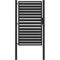 vidaXL havelåge låsbar 100x150 cm aluminium sort
