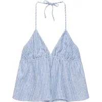 Pull&Bear Overdel lyseblå / hvid