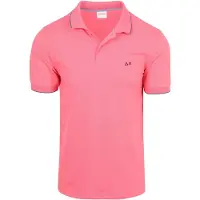 Sun68 Pooshirt Små Stribet Krave Rosa yserød måe