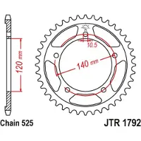 ItalyRacing 525 Jtr1792.41zbk Steel Bagtandhjul