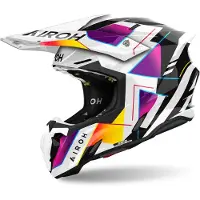 Airoh Twist 3 Rainbow Lilla/Hvid/Sort L