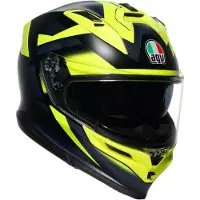 AGV K7 Glimpse Integralhjelm Mat/Sort/Gul L