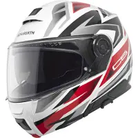 Schuberth C5 Zenith Klaphjelm Sort/Rød/Hvid 57
