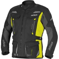 Büse Lago III Tekstiljakke Sort/Neon-gul 4XL