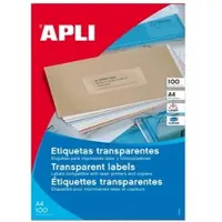 Agipa vejrbestandige etiketter, 48,5 x 25,4 mm, transparente til laserskrivere og kopimaskiner, 1 stk (130142)
