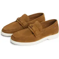 Tommy Hilfiger Slipper 'Flag Plaque' cognac