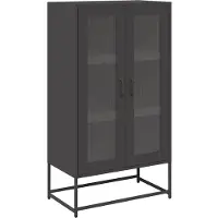 vidaXL højskab 68x39x123 cm stål sort