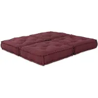 vidaXL Modulær patchwork sofa 2 pcs Bordeaux 140 x 70 x 36 cm Stof
