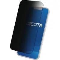Dicota - Privatlivsfilterskærm for mobiltelefon - 2-vejs - klæbemiddel - sort - for Apple iPhone 12 mini