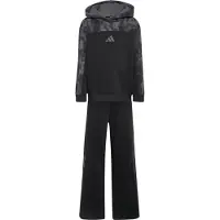 Adidas Træningsdragt 'Seasonal Essentials Hooded Fleece Jogger Set Little' antracit / mørkegrå / sort