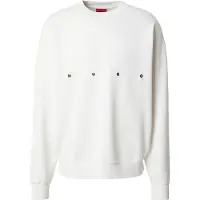 HUGO Sweatshirt i bomuld med logobroderi og grafisk print