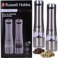 Russell Hobbs 23460-56 - Peber- og saltkværn trådløs - børstet rustfrit stål